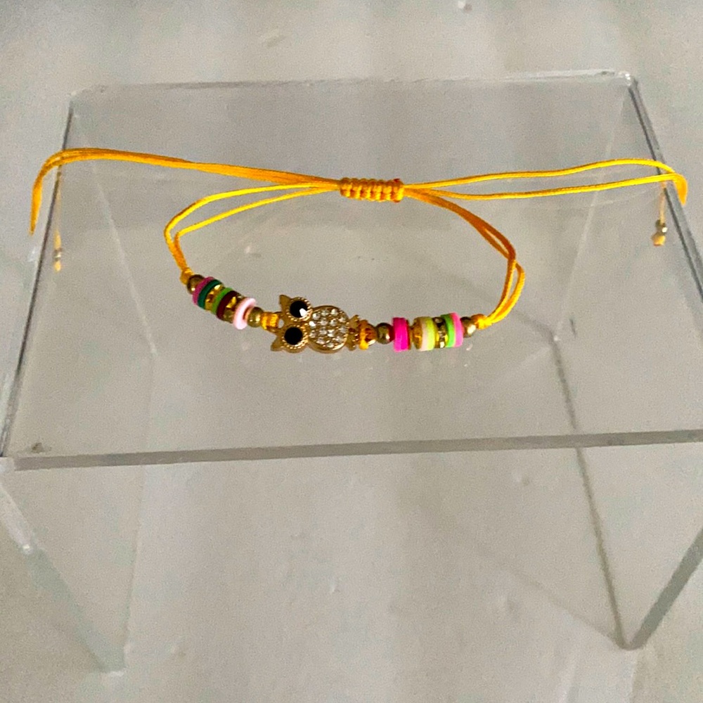 Owl Handmade Yellow Bracelet